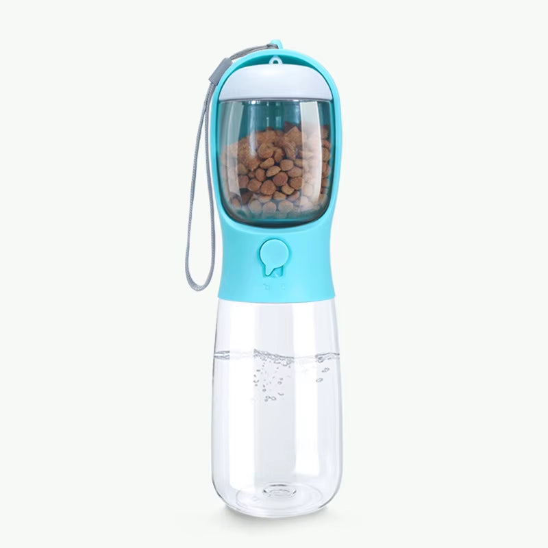 Portable Dog Water Bottle – Leakproof Travel Pet Drinker with Built-in Bowl & Food Container – Ideal for Puppies and Dogs On-the-Go