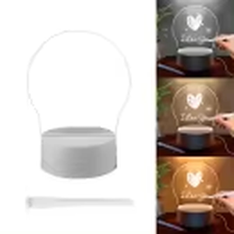 LED Night Light Message Board with Pen – USB Powered Decorative Night Lamp – Perfect Gift for Kids and Girlfriends