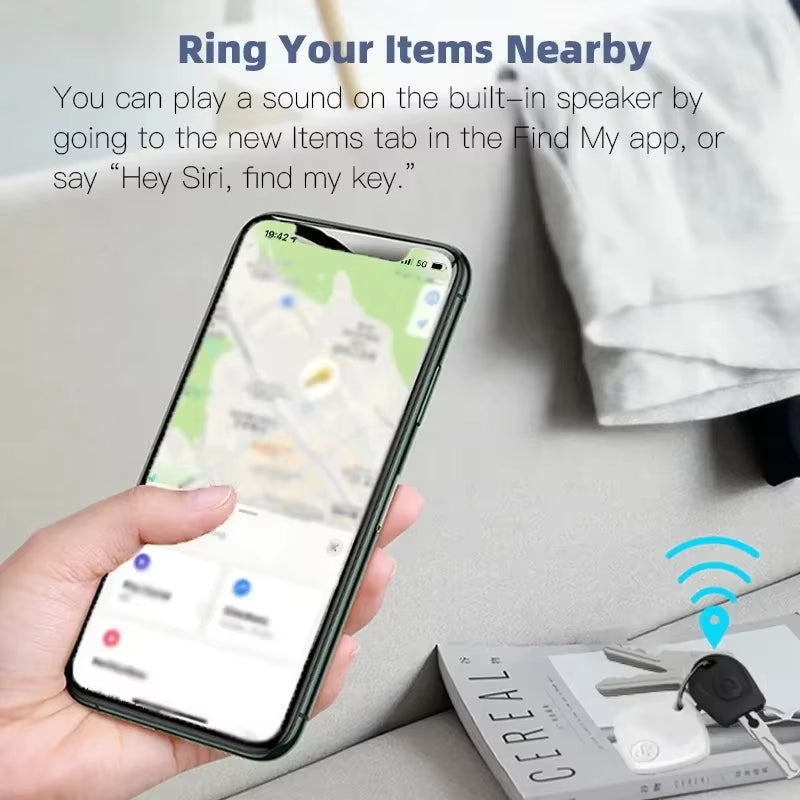 Smart Mini GPS Tracker for Kids, Pets & Cars - Apple Find My Compatible, Bluetooth Anti-Lost Device with Alarm Reminder