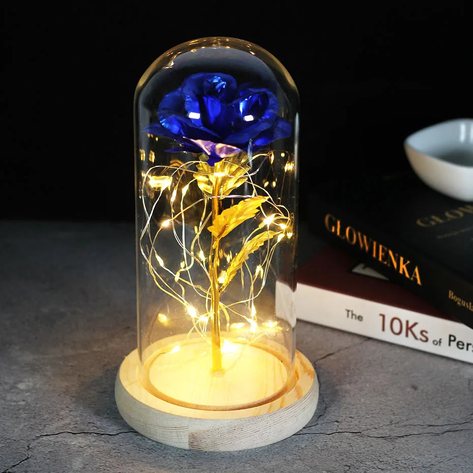 Beauty and the Beast Enchanted Rose – LED Glass Dome with Forever Red Rose – Romantic Gift for Valentine's Day, Mother's Day & Special Occasions
