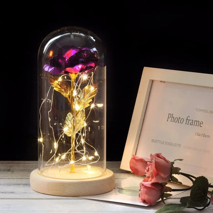 Beauty and the Beast Enchanted Rose – LED Glass Dome with Forever Red Rose – Romantic Gift for Valentine's Day, Mother's Day & Special Occasions