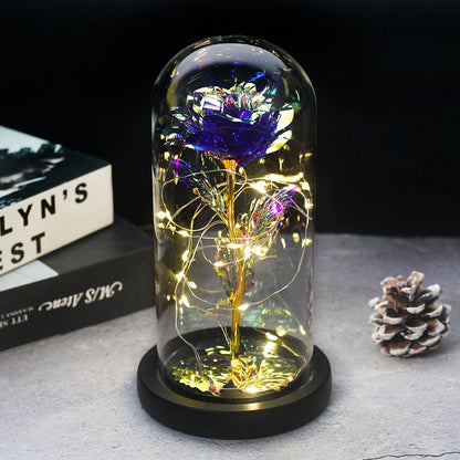 Beauty and the Beast Enchanted Rose – LED Glass Dome with Forever Red Rose – Romantic Gift for Valentine's Day, Mother's Day & Special Occasions
