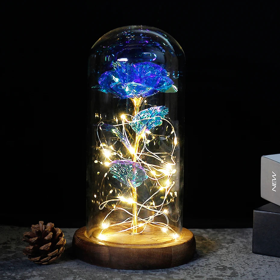 Beauty and the Beast Enchanted Rose – LED Glass Dome with Forever Red Rose – Romantic Gift for Valentine's Day, Mother's Day & Special Occasions