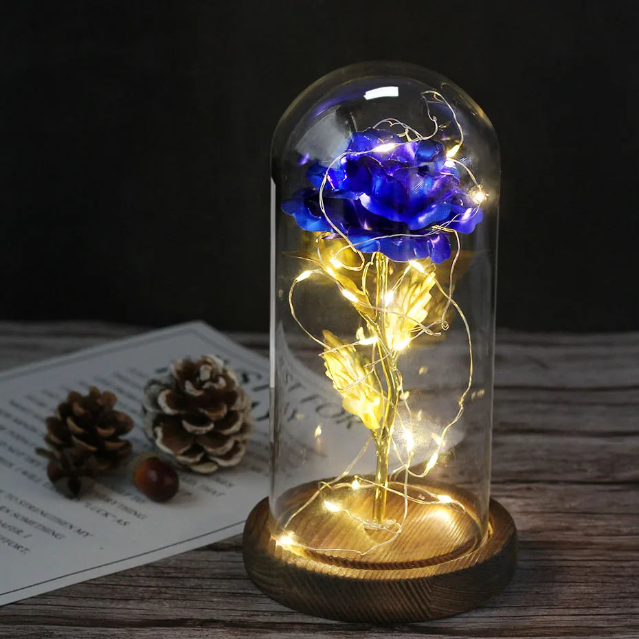 Beauty and the Beast Enchanted Rose – LED Glass Dome with Forever Red Rose – Romantic Gift for Valentine's Day, Mother's Day & Special Occasions