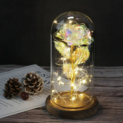 Beauty and the Beast Enchanted Rose – LED Glass Dome with Forever Red Rose – Romantic Gift for Valentine's Day, Mother's Day & Special Occasions